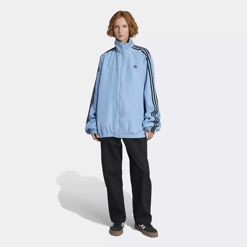Adidas Originals Women's Size XL Firebird Oversized Track Jacket Ash Blue JY2638 - Picture 3 of 7